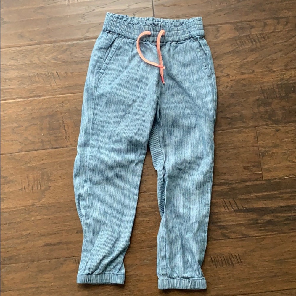 Crewcuts cotton pinstripe pants girls size 6